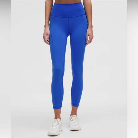lululemon athletica Pants - NWT Lululemon Wunder Train High Rise Tight Leggings 25” with Pockets – CEBL Blue